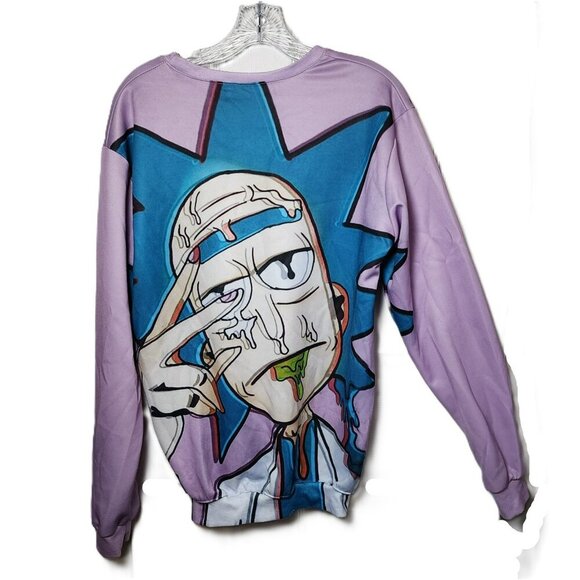 Rick and‎ Morty-Inspired Graphic Sweatshirt Women's Medium | Trippy Drip Art - Picture 3 of 5